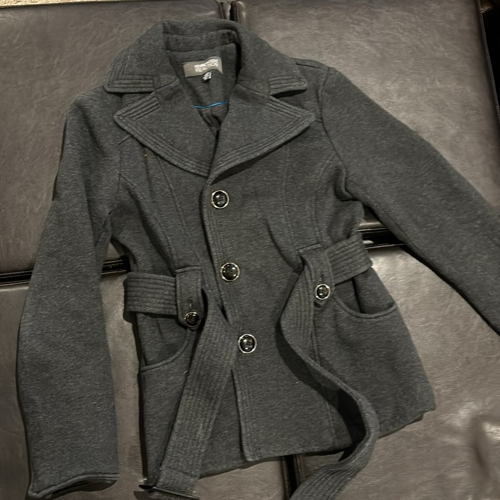 Sweatshirt fabric dress coat